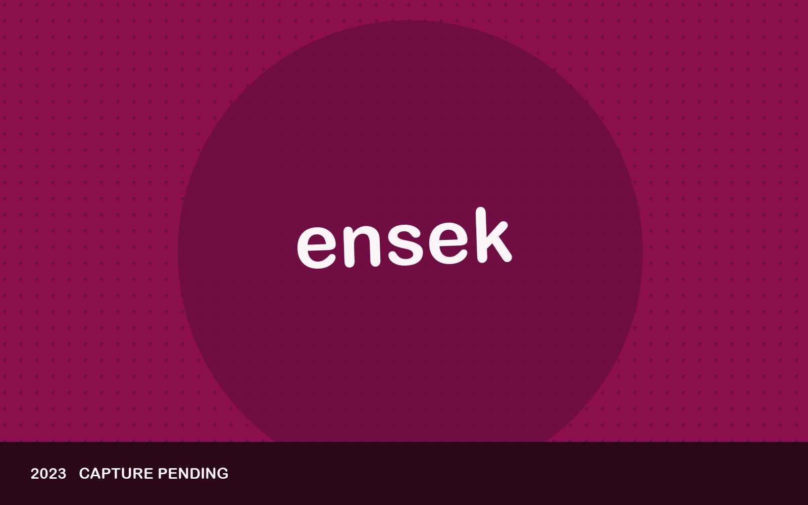 ENSEK — brand plate standing in for a screenshot. Cloud platform for energy suppliers — a dense enterprise story told simply.
